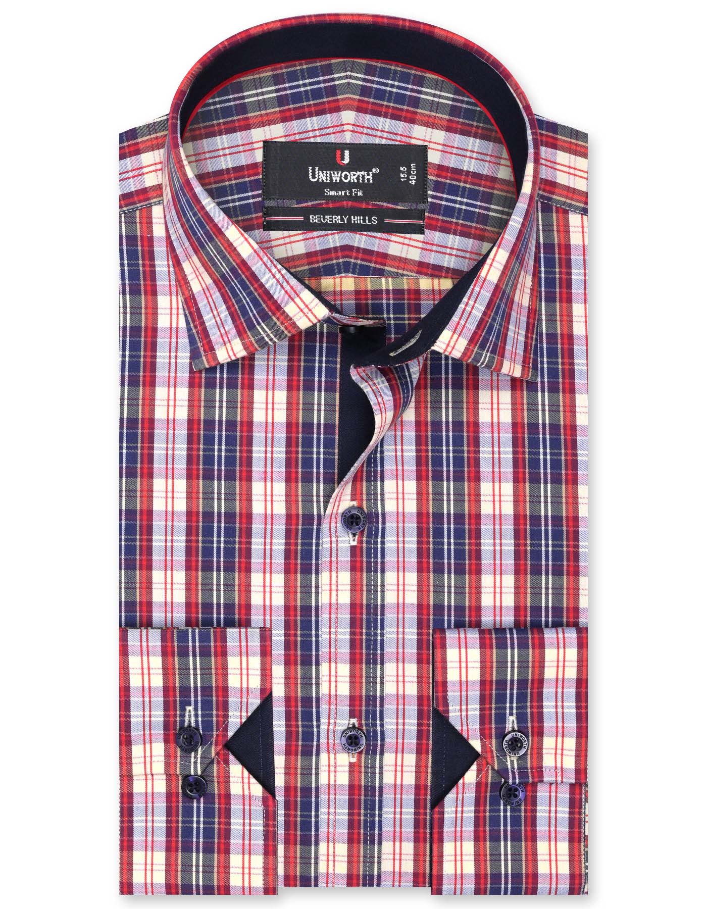 Yellow Check Tailored Smart Fit Shirt