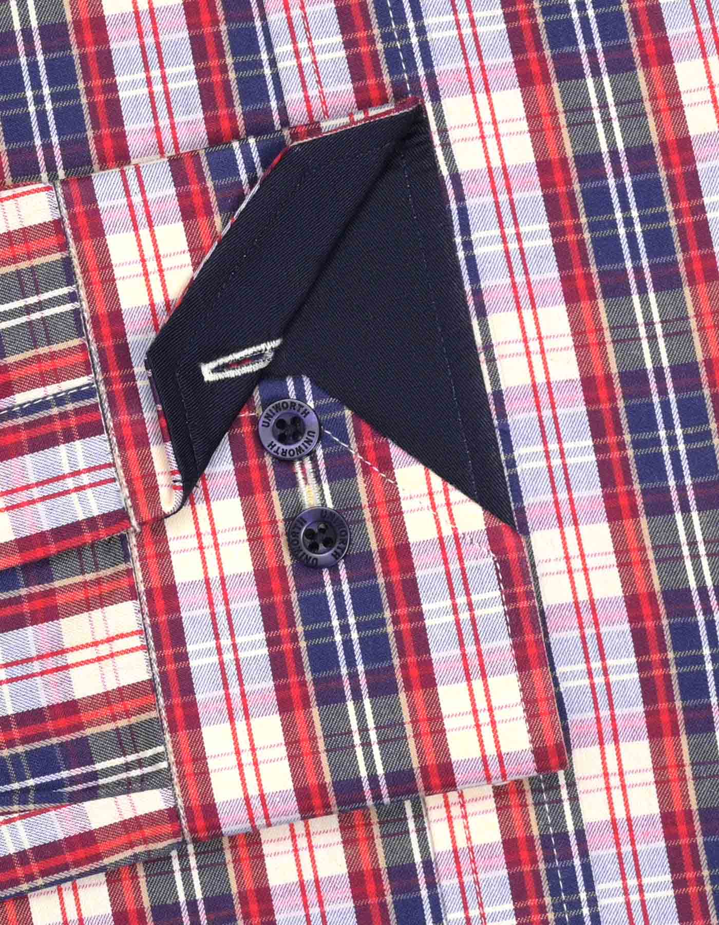 Yellow Check Tailored Smart Fit Shirt - Image 3